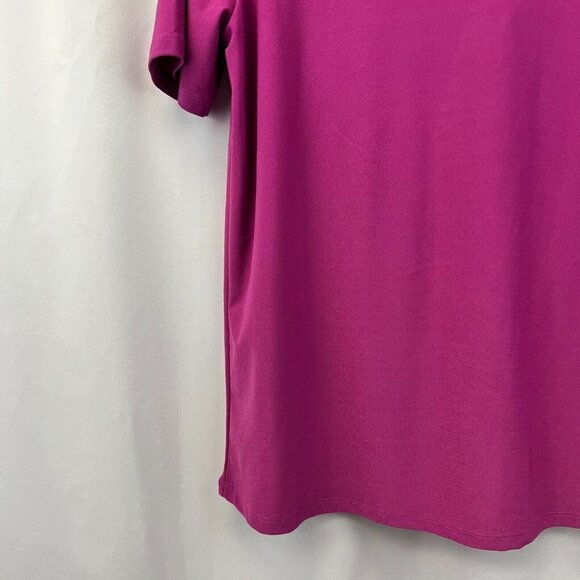 Halogen Womens Passion Short Sleeve Round Neck Tie Back Blouse Top Size Medium - Picture 7 of 10